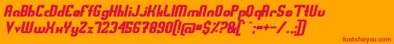 Шрифт Swedfso – красные шрифты на оранжевом фоне