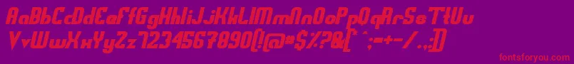 フォントSwedfso – 紫の背景に赤い文字