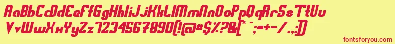 Шрифт Swedfso – красные шрифты на жёлтом фоне