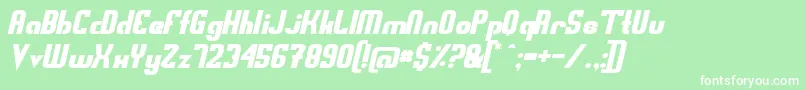 フォントSwedfso – 緑の背景に白い文字