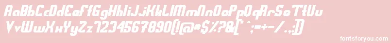 フォントSwedfso – ピンクの背景に白い文字