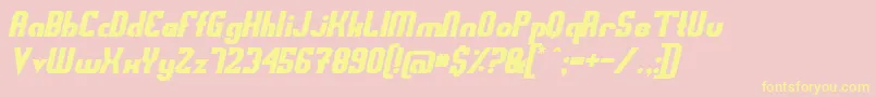 Swedfso-fontti – keltaiset fontit vaaleanpunaisella taustalla
