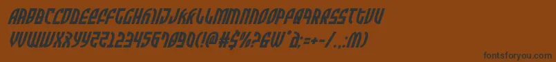 Zoneriderital Font – Black Fonts on Brown Background