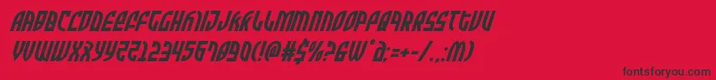 Zoneriderital Font – Black Fonts on Red Background