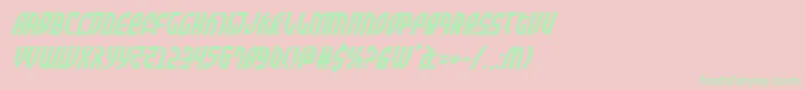 Zoneriderital Font – Green Fonts on Pink Background