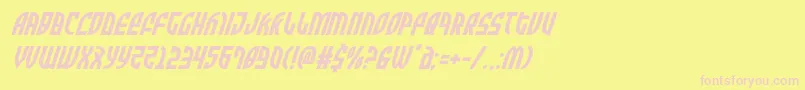 Zoneriderital Font – Pink Fonts on Yellow Background