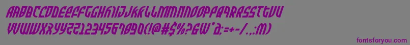 Zoneriderital Font – Purple Fonts on Gray Background