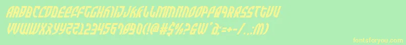 Zoneriderital Font – Yellow Fonts on Green Background