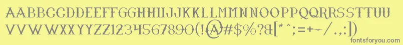 Czcionka NarnfontByJuanCasco – szare czcionki na żółtym tle
