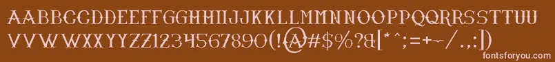 NarnfontByJuanCasco Font – Pink Fonts on Brown Background