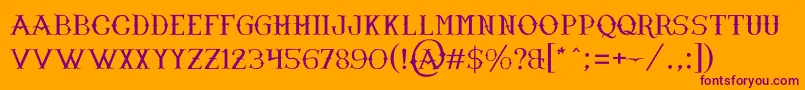 NarnfontByJuanCasco Font – Purple Fonts on Orange Background