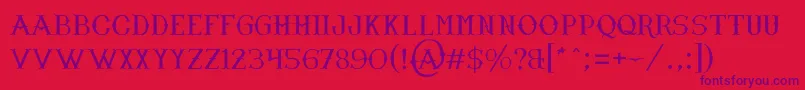 NarnfontByJuanCasco Font – Purple Fonts on Red Background