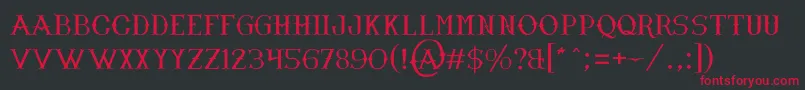 NarnfontByJuanCasco Font – Red Fonts on Black Background