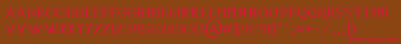 NarnfontByJuanCasco Font – Red Fonts on Brown Background