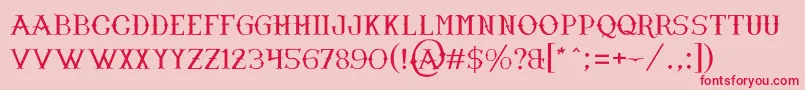 NarnfontByJuanCasco Font – Red Fonts on Pink Background