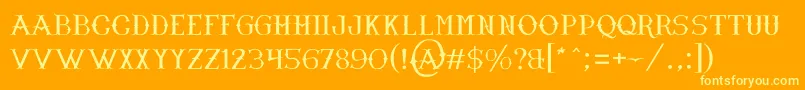NarnfontByJuanCasco Font – Yellow Fonts on Orange Background