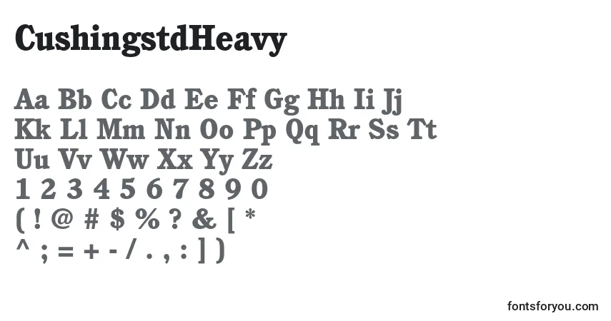 Schriftart CushingstdHeavy – Alphabet, Zahlen, spezielle Symbole