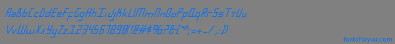 フォントBlueJulyBoldCondensed – 灰色の背景に青い文字