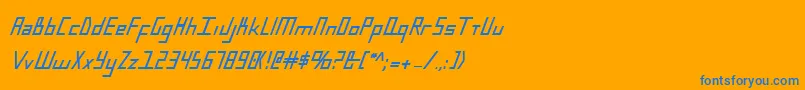 フォントBlueJulyBoldCondensed – オレンジの背景に青い文字