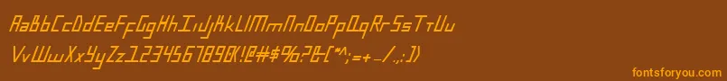 Шрифт BlueJulyBoldCondensed – оранжевые шрифты на коричневом фоне
