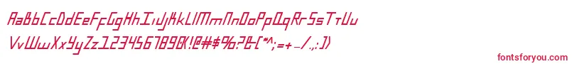 フォントBlueJulyBoldCondensed – 白い背景に赤い文字