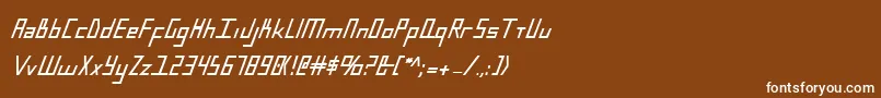 フォントBlueJulyBoldCondensed – 茶色の背景に白い文字