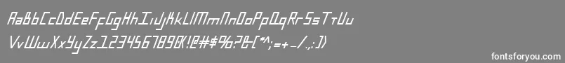 フォントBlueJulyBoldCondensed – 灰色の背景に白い文字