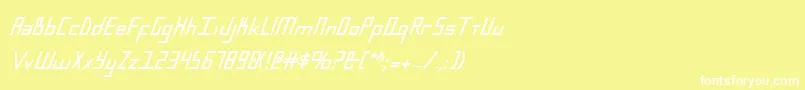 BlueJulyBoldCondensed Font – White Fonts on Yellow Background