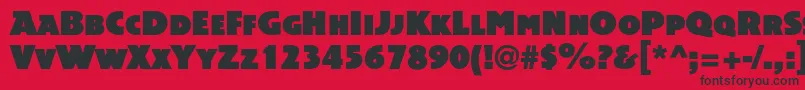 Acsiomanextc Font – Black Fonts on Red Background