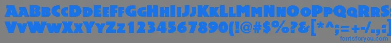 Acsiomanextc Font – Blue Fonts on Gray Background