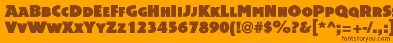 Acsiomanextc Font – Brown Fonts on Orange Background