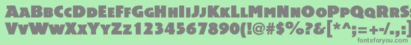 Acsiomanextc Font – Gray Fonts on Green Background