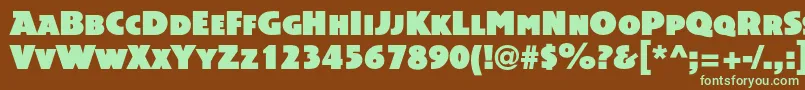 Acsiomanextc Font – Green Fonts on Brown Background