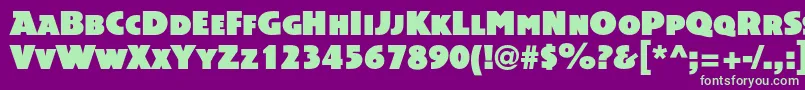 Acsiomanextc Font – Green Fonts on Purple Background