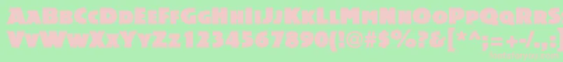 Acsiomanextc Font – Pink Fonts on Green Background