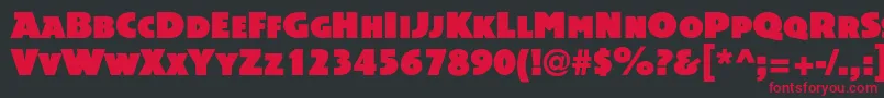 Acsiomanextc Font – Red Fonts on Black Background