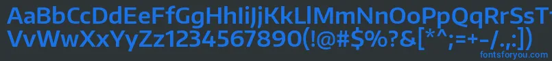 EncodesansSemibold Font – Blue Fonts on Black Background