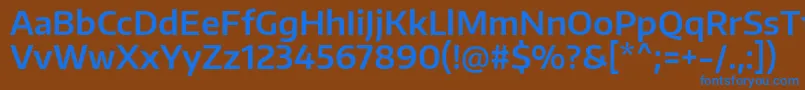EncodesansSemibold Font – Blue Fonts on Brown Background