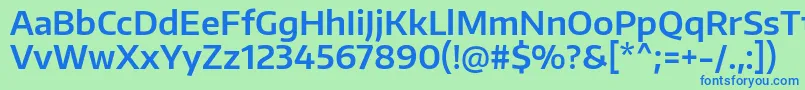 EncodesansSemibold Font – Blue Fonts on Green Background