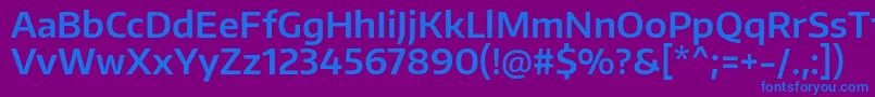 EncodesansSemibold Font – Blue Fonts on Purple Background