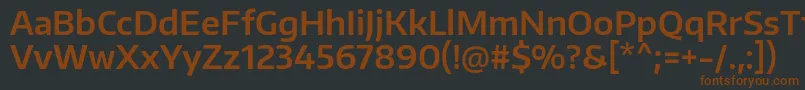 EncodesansSemibold Font – Brown Fonts on Black Background