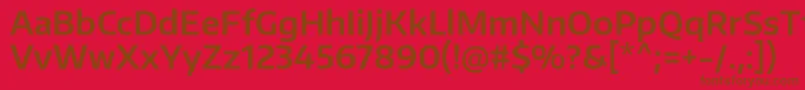 EncodesansSemibold Font – Brown Fonts on Red Background
