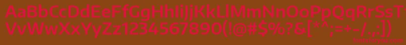 EncodesansSemibold Font – Red Fonts on Brown Background