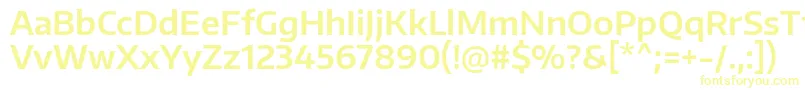 EncodesansSemibold Font – Yellow Fonts on White Background