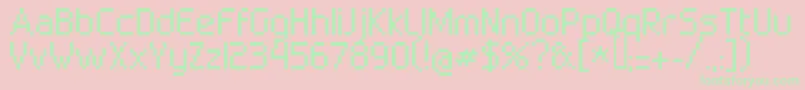 Superbly1001 Font – Green Fonts on Pink Background