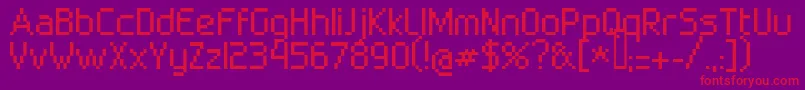 Superbly1001 Font – Red Fonts on Purple Background