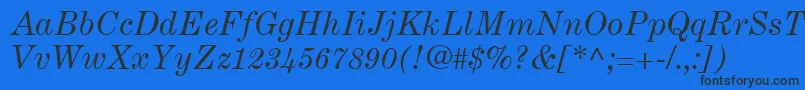 Шрифт CenturyExpandedLtItalic – чёрные шрифты на синем фоне