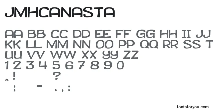 Schriftart JmhCanasta (41001) – Alphabet, Zahlen, spezielle Symbole