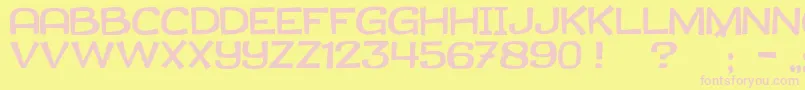 JmhCanasta Font – Pink Fonts on Yellow Background