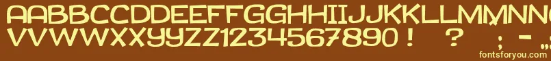 JmhCanasta Font – Yellow Fonts on Brown Background